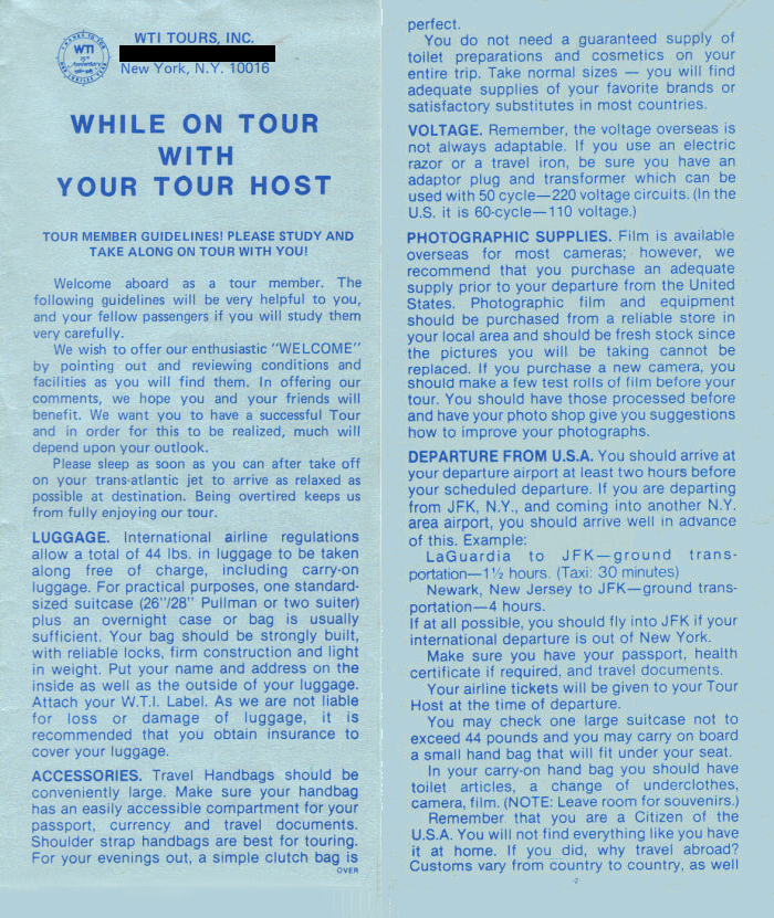 Tour Guidelines 1